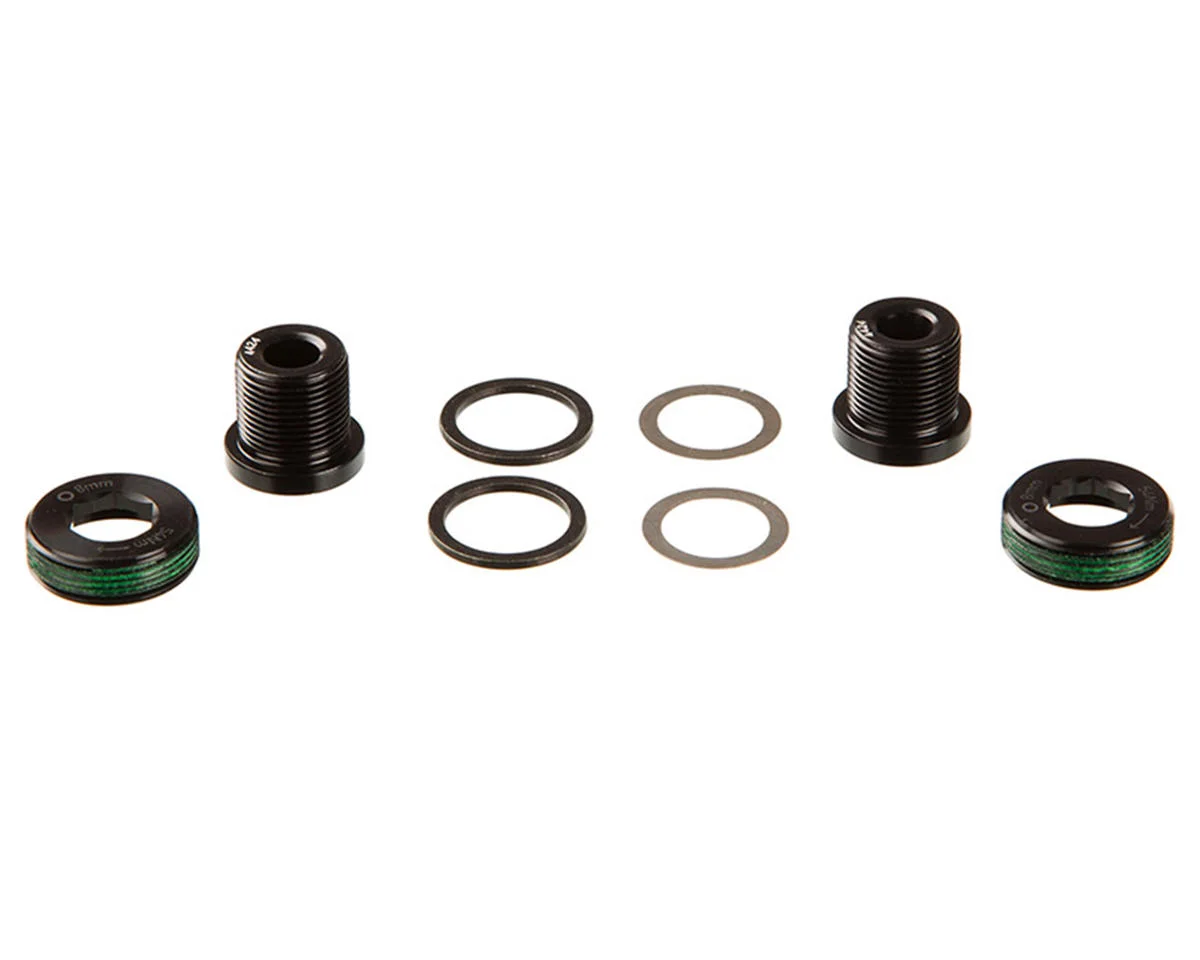 SRAM Aluminum Self-Extracting ISIS Drive Crankarm Bolts (Black) (Pair) (M15/M22) (Fits SRAM X0 Eagle E-MTB Crankset)